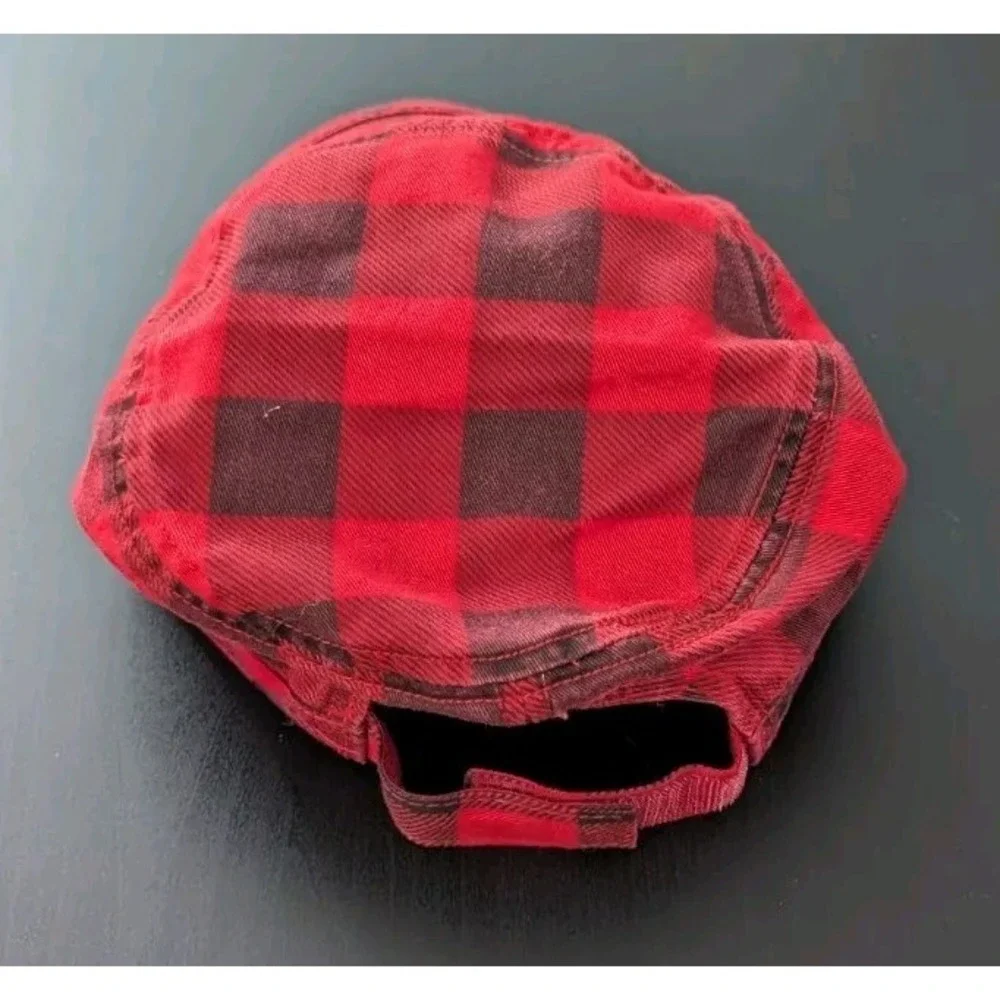 Wet Dog Cafe & Brewery Hat Cap  Strapback Plaid‎ Military Style Embroidered